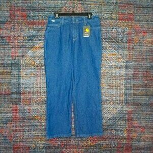 Carhartt womens dark wash bootcut nfpa 2112 FR work jeans 4x28 NWT